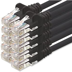 1aTTack.de Cat.6 netwerkkabel zwart 10x 2m (Set) CAT6 Ethernetkabel LAN-kabel 1000 Mbit patchkabel 1aTTack.de Cat.6 netwerkkabel zwart 10x 2m (Set) CAT6 Ethernetkabel LAN-kabel 1000 Mbit patchkabel