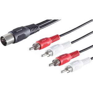 1aTTack.de 3x 1,5m 5-pins DIN-stekker naar 4 RCA-stekkers Hoogwaardige audioadapterkabel Gegoten stekkers Vernikkelde contacten Perfect voor HiFi-muzieksystemen Studioapparatuur 1aTTack.de 3x 1,5m 5-pins DIN-stekker naar 4 RCA-stekkers Hoogwaardige audioadapterkabel Gegoten stekkers Vernikkelde contacten Perfect voor HiFi-muzieksystemen Studioapparatuur