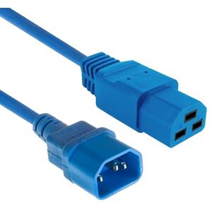 ACT C14 C21 stroomkabel, C21 bus naar C14 stekker verlengkabel, IEC 60320 netsnoer 2,5 m blauw, voor server PDU, UPS voeding AK5383 ACT C14 C21 stroomkabel, C21 bus naar C14 stekker verlengkabel, IEC 60320 netsnoer 2,5 m blauw, voor server PDU, UPS voeding AK5383