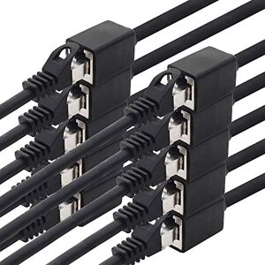 1aTTack.de 618296 CAT7 Cat.7 verlengadapter 0,5 m Ethernetkabel LAN-kabel netwerkkabel 10 Gb/s onbewerkte kabel met (RJ45) Cat6a-stekker 10 stuks Zwart 1aTTack.de 618296 CAT7 Cat.7 verlengadapter 0,5 m Ethernetkabel LAN-kabel netwerkkabel 10 Gb/s onbewerkte kabel met (RJ45) Cat6a-stekker 10 stuks Zwart