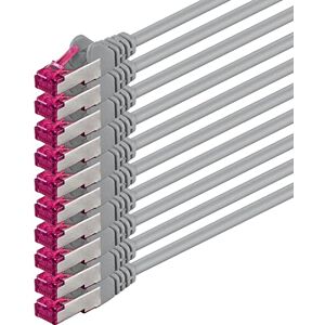 1aTTack.de 2m grijs 10 stuks CAT6a (10Gb/s) netwerkkabel S-FTP CAT 6a LAN-kabel GHMT-gecertificeerd PIMF 500 MHz Cat5 Cat5e Cat6 Cat6a Cat7 voor switch, router, modem, internet 1aTTack.de 2m grijs 10 stuks CAT6a (10Gb/s) netwerkkabel S-FTP CAT 6a LAN-kabel GHMT-gecertificeerd PIMF 500 MHz Cat5 Cat5e Cat6 Cat6a Cat7 voor switch, router, modem, internet