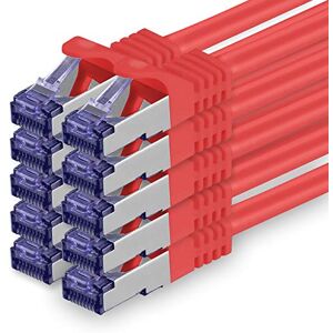 1aTTack.de Cat.7 netwerkkabel 1m Rood 10 stuks Cat7 patchkabel (SFTP/PIMF/LSZH) onbewerkte kabel 10 Gb/s met RJ45-connector Cat.6a 10 x 1 meter rood 1aTTack.de Cat.7 netwerkkabel 1m Rood 10 stuks Cat7 patchkabel (SFTP/PIMF/LSZH) onbewerkte kabel 10 Gb/s met RJ45-connector Cat.6a 10 x 1 meter rood