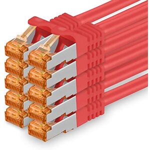 1aTTack.de 1m Cat.7 Netwerkkabel Rood 10 Stuks Gigabit Ethernet LAN-kabel 10000 Mbit/s Patchkabel Cat7 Kabel S FTP PIMF Afscherming LSZH Cat.7 Ruwe Kabel RJ45 Connector Cat 6a 10 x 1 Meter 1aTTack.de 1m Cat.7 Netwerkkabel Rood 10 Stuks Gigabit Ethernet LAN-kabel 10000 Mbit/s Patchkabel Cat7 Kabel S FTP PIMF Afscherming LSZH Cat.7 Ruwe Kabel RJ45 Connector Cat 6a 10 x 1 Meter