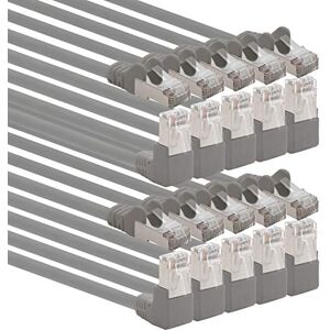 1aTTack.de 366109 Cat.6 netwerkkabel 90 graden hoek 0,25 m Grijs 10 stuks Cat6 patchkabel (SFTP PIMF) 1000 Mbit/s RJ45-connector 10 x 0,25 meter Grijs 1aTTack.de 366109 Cat.6 netwerkkabel 90 graden hoek 0,25 m Grijs 10 stuks Cat6 patchkabel (SFTP PIMF) 1000 Mbit/s RJ45-connector 10 x 0,25 meter Grijs