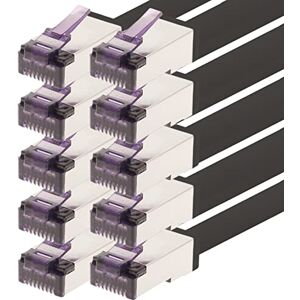 1aTTack.de 0,25 m CAT6a Superflex Ethernet Gigabit LAN-netwerkkabel RJ45 CAT6 A patchkabel 10000 Mbit/s SFTP PIMF 500 MHz compatibel met CAT6 CAT5 Zwart 10 stuks 1aTTack.de 0,25 m CAT6a Superflex Ethernet Gigabit LAN-netwerkkabel RJ45 CAT6 A patchkabel 10000 Mbit/s SFTP PIMF 500 MHz compatibel met CAT6 CAT5 Zwart 10 stuks