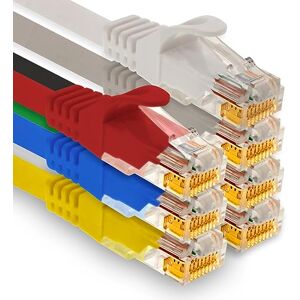 1aTTack.de 7 x 1,5 m Cat7 netwerkkabels, Cat.7 Ethernet, LAN & Cat 7 patchkabels voor maximale internetsnelheid en verbindt alle apparaten met RJ45-connectoren, Kleur 3 1aTTack.de 7 x 1,5 m Cat7 netwerkkabels, Cat.7 Ethernet, LAN & Cat 7 patchkabels voor maximale internetsnelheid en verbindt alle apparaten met RJ45-connectoren, Kleur 3