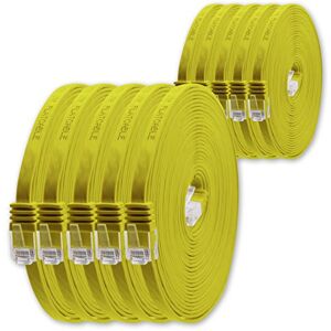 1aTTack.de 0,5 m Geel 10 stuks Cat.6 platte netwerkkabel Cat6 platte kabel ultra platte Cat.6 patchkabel 1000 Mbit/s Gigabit LAN (RJ45) platte slanke micro 1aTTack.de 0,5 m Geel 10 stuks Cat.6 platte netwerkkabel Cat6 platte kabel ultra platte Cat.6 patchkabel 1000 Mbit/s Gigabit LAN (RJ45) platte slanke micro