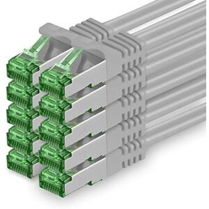 1aTTack.de 1,5 m Cat.7 netwerkkabel 10 stuks Cat7 patchkabel LAN-kabel Ethernet RJ45 10 Gbit/s (alle internetsnelheden) Grijs 1,5 meter 1aTTack.de 1,5 m Cat.7 netwerkkabel 10 stuks Cat7 patchkabel LAN-kabel Ethernet RJ45 10 Gbit/s (alle internetsnelheden) Grijs 1,5 meter