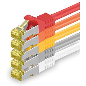 1aTTack.de Cat.7 netwerkkabel 1m 5 kleuren 5 stuks Cat7 Ethernetkabel Netwerk LAN-kabel Onbewerkte kabel 10 Gb s SFTP PIMF LSZH Set Patchkabel met RJ45-connector Cat.6a 1aTTack.de Cat.7 netwerkkabel 1m 5 kleuren 5 stuks Cat7 Ethernetkabel Netwerk LAN-kabel Onbewerkte kabel 10 Gb s SFTP PIMF LSZH Set Patchkabel met RJ45-connector Cat.6a