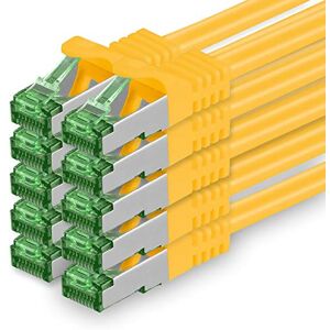 1aTTack.de 2 M Cat.7 Netwerkkabel 10 Stuks Cat7 Patchkabel LAN Kabel Ethernet RJ45 10 Gbit/s (Alle Internetsnelheden) Geel 2 Meter 1aTTack.de 2 M Cat.7 Netwerkkabel 10 Stuks Cat7 Patchkabel LAN Kabel Ethernet RJ45 10 Gbit/s (Alle Internetsnelheden) Geel 2 Meter