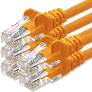 1aTTack.de Cat.6 netwerkkabel oranje 5x 2m (Set) CAT6 Ethernetkabel LAN-kabel 1000 Mbit patchkabel 1aTTack.de Cat.6 netwerkkabel oranje 5x 2m (Set) CAT6 Ethernetkabel LAN-kabel 1000 Mbit patchkabel