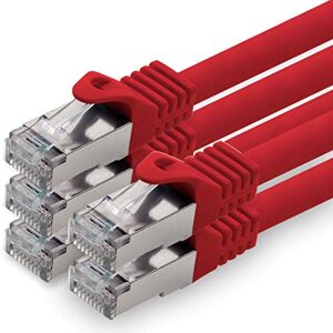 1aTTack.de 1,0 m rood 5 stuks CAT.7 netwerkkabel patchkabel SFTP PIMF LSZH Gigabit LAN-kabel 10 Gb/s cat7 onbewerkte kabel met RJ45-connector Cat6a compatibel met CAT5 CAT6 cat7 cat8 1aTTack.de 1,0 m rood 5 stuks CAT.7 netwerkkabel patchkabel SFTP PIMF LSZH Gigabit LAN-kabel 10 Gb/s cat7 onbewerkte kabel met RJ45-connector Cat6a compatibel met CAT5 CAT6 cat7 cat8