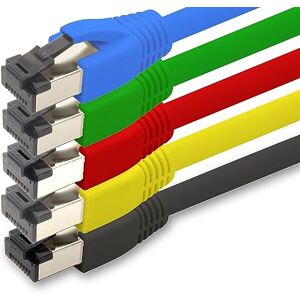 1aTTack.de 1,5 m Cat 8 netwerkkabel CAT8 kabel kleurenset 5 stuks Cat.8 LAN 2000 MHz 40 Gbit/s 40GBase-T PoE+ patchkabel Ethernetkabel LSZH 5 x 1,5 meter 1aTTack.de 1,5 m Cat 8 netwerkkabel CAT8 kabel kleurenset 5 stuks Cat.8 LAN 2000 MHz 40 Gbit/s 40GBase-T PoE+ patchkabel Ethernetkabel LSZH 5 x 1,5 meter
