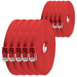 1aTTack.de 2m Rood 10 stuks Cat.6 platte netwerkkabel Cat6 platte kabel ultra platte Cat.6 patchkabel 1000 Mbit/s Gigabit LAN (RJ45) platte slanke micro 1aTTack.de 2m Rood 10 stuks Cat.6 platte netwerkkabel Cat6 platte kabel ultra platte Cat.6 patchkabel 1000 Mbit/s Gigabit LAN (RJ45) platte slanke micro