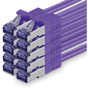 1aTTack.de Cat.7 netwerkkabel 3,0 m Violet 10 stuks Cat7 patchkabel (SFTP/PIMF/LSZH) onbewerkte kabel 10 Gb/s met RJ45-connector Cat.6a 10 x 3 meter Violet 1aTTack.de Cat.7 netwerkkabel 3,0 m Violet 10 stuks Cat7 patchkabel (SFTP/PIMF/LSZH) onbewerkte kabel 10 Gb/s met RJ45-connector Cat.6a 10 x 3 meter Violet