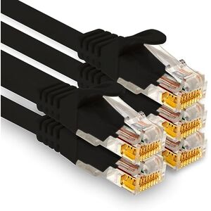 1aTTack.de 5 x 1,5m Cat7 netwerkkabels, Cat.7 Ethernet, LAN & Cat 7 patchkabels voor maximale internetsnelheid en verbindt alle apparaten met RJ45-connectoren, zwart 1aTTack.de 5 x 1,5m Cat7 netwerkkabels, Cat.7 Ethernet, LAN & Cat 7 patchkabels voor maximale internetsnelheid en verbindt alle apparaten met RJ45-connectoren, zwart