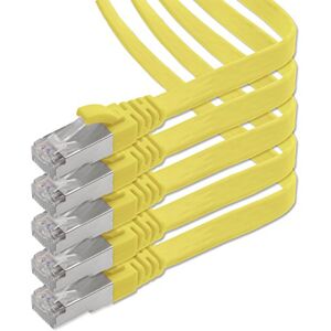 1aTTack.de 1aTTack CAT7 Platte Netwerkkabel 3m geel 5 stuks RJ45 Gigabit SFTP 10 Gbit/s LAN Kabel 1aTTack.de 1aTTack CAT7 Platte Netwerkkabel 3m geel 5 stuks RJ45 Gigabit SFTP 10 Gbit/s LAN Kabel