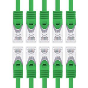 1aTTack.de 0,5 m groen 10 stuks CAT.7 netwerkkabel SFTP (raw cable) patchkabel (SET) 10000 Mbit/s 500 MHz afgewerkt met 2 RJ45-connectoren Cat6a 1aTTack.de 0,5 m groen 10 stuks CAT.7 netwerkkabel SFTP (raw cable) patchkabel (SET) 10000 Mbit/s 500 MHz afgewerkt met 2 RJ45-connectoren Cat6a