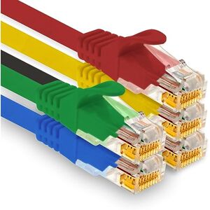 1aTTack.de 5 x 2,0 m Cat7 netwerkkabels, Cat.7 Ethernet, LAN & Cat 7 patchkabels voor maximale internetsnelheid en verbindt alle apparaten met RJ45-connectoren, kleur 1 1aTTack.de 5 x 2,0 m Cat7 netwerkkabels, Cat.7 Ethernet, LAN & Cat 7 patchkabels voor maximale internetsnelheid en verbindt alle apparaten met RJ45-connectoren, kleur 1