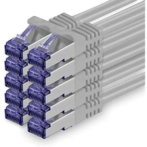 1aTTack.de Cat.7 netwerkkabel 5m Grijs 10 stuks Cat7 patchkabel (SFTP/PIMF/LSZH) onbewerkte kabel 10 Gb/s met RJ45-connector Cat.6a 10 x 5 meter Grijs 1aTTack.de Cat.7 netwerkkabel 5m Grijs 10 stuks Cat7 patchkabel (SFTP/PIMF/LSZH) onbewerkte kabel 10 Gb/s met RJ45-connector Cat.6a 10 x 5 meter Grijs