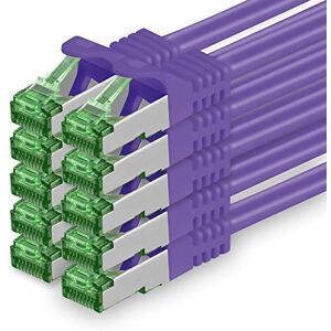 1aTTack.de 1 M Cat.7 Netwerkkabel 10 Stuks Cat7 Patchkabel LAN Kabel Ethernet RJ45 10 Gbit/s (Alle Internetsnelheden) Paars 1 Meter 1aTTack.de 1 M Cat.7 Netwerkkabel 10 Stuks Cat7 Patchkabel LAN Kabel Ethernet RJ45 10 Gbit/s (Alle Internetsnelheden) Paars 1 Meter