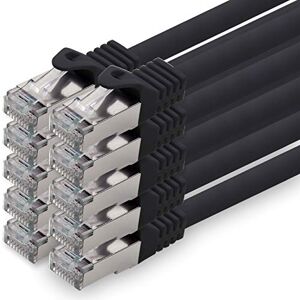 1aTTack.de 5,0 m zwart 10 stuks CAT.7 netwerkkabel patchkabel SFTP PIMF LSZH Gigabit LAN-kabel 10 Gb/s cat7 onbewerkte kabel met RJ45-connector Cat6a compatibel met CAT5 CAT6 cat7 cat8 1aTTack.de 5,0 m zwart 10 stuks CAT.7 netwerkkabel patchkabel SFTP PIMF LSZH Gigabit LAN-kabel 10 Gb/s cat7 onbewerkte kabel met RJ45-connector Cat6a compatibel met CAT5 CAT6 cat7 cat8