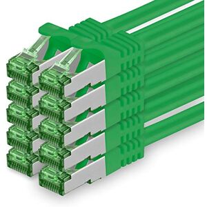 1aTTack.de 1,5 m Cat.7 netwerkkabel 10 stuks Cat7 patchkabel LAN-kabel Ethernet RJ45 10 Gbit/s (alle internetsnelheden) Groen 1,5 meter 1aTTack.de 1,5 m Cat.7 netwerkkabel 10 stuks Cat7 patchkabel LAN-kabel Ethernet RJ45 10 Gbit/s (alle internetsnelheden) Groen 1,5 meter
