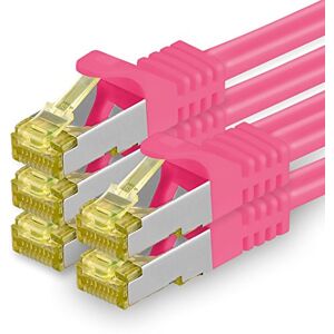 1aTTack.de Cat.7 netwerkkabel 1m magenta 5 stuks Cat7 Ethernetkabel netwerk LAN-kabel onbewerkte kabel 10 Gb/s SFTP PIMF LSZH set patchkabel met RJ45-connector Cat.6a 1aTTack.de Cat.7 netwerkkabel 1m magenta 5 stuks Cat7 Ethernetkabel netwerk LAN-kabel onbewerkte kabel 10 Gb/s SFTP PIMF LSZH set patchkabel met RJ45-connector Cat.6a