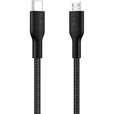 Belkin Eco USB-C naar Micro USB Kabel (1 m) Zachte, Gevlochten, Flexibele, High Speed Laadkabel, USB-IF-gecertificeerd Type C naar Micro USB Oplader Kabel voor camera’s, luidsprekers en meer Zwart Belkin Eco USB-C naar Micro USB Kabel (1 m) Zachte, Gevlochten, Flexibele, High Speed Laadkabel, USB-IF-gecertificeerd Type C naar Micro USB Oplader Kabel voor camera’s, luidsprekers en meer Zwart