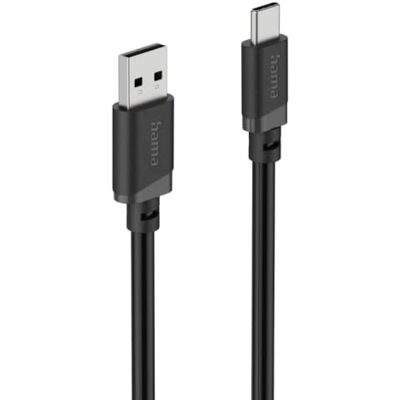 Hama Oplaadkabel, USB-A USB-C, 1 m, zwart Hama Oplaadkabel, USB-A USB-C, 1 m, zwart