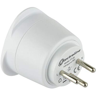 Electraline 70038 70037 reisadapter Frankrijk, 2, Europa op 3-polig, Israël, wit, 1 pakket Electraline 70038 70037 reisadapter Frankrijk, 2, Europa op 3-polig, Israël, wit, 1 pakket