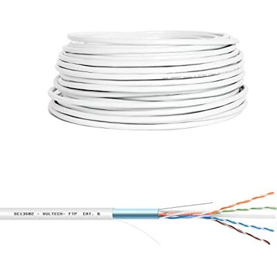 Vultech SC13602-50 Lan categorie 6 FTP 50 meter 23AWG Ethernet-netwerk 50 m Cat6 Vultech SC13602-50 Lan categorie 6 FTP 50 meter 23AWG Ethernet-netwerk 50 m Cat6