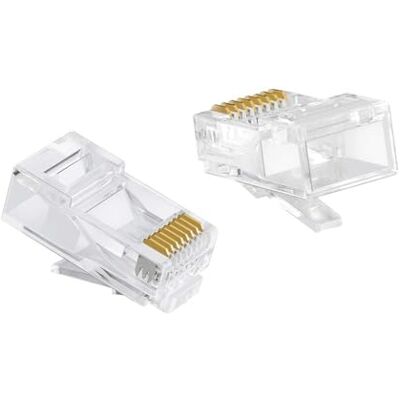 Vultech SN21406 50 (stuks) RJ45 8P8C Cat 6 Cat6 Cat6 10Gbps Transparante doorvoer voor netwerkkabel Ethernet LAN Vultech SN21406 50 (stuks) RJ45 8P8C Cat 6 Cat6 Cat6 10Gbps Transparante doorvoer voor netwerkkabel Ethernet LAN