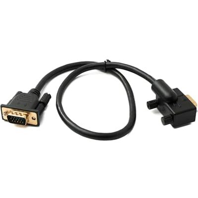 SYSTEM-S D Sub15 kabel 50 cm HD VGA 15-pins stekker naar stekker DB15 hoek linker hoek adapter SYSTEM-S D Sub15 kabel 50 cm HD VGA 15-pins stekker naar stekker DB15 hoek linker hoek adapter