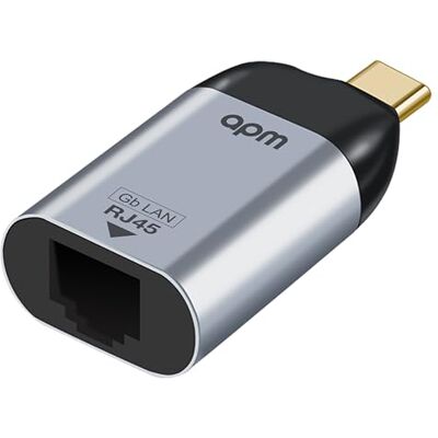 APM Adapter USB-C naar RJ45 Gigabit Ethernet, USB 3.0, doorvoer 1000 Mbps, mannelijk/vrouwelijk, compacte aluminium behuizing, plug & play, compatibel met pc, MacBook, tablet, router 570387 APM Adapter USB-C naar RJ45 Gigabit Ethernet, USB 3.0, doorvoer 1000 Mbps, mannelijk/vrouwelijk, compacte aluminium behuizing, plug & play, compatibel met pc, MacBook, tablet, router 570387