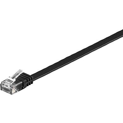 goobay Wentronic 95379 Cat6 netwerkkabel platte kabel (2x RJ45-stekker, niet afgeschermd) zwart 1 Stuk zwart goobay Wentronic 95379 Cat6 netwerkkabel platte kabel (2x RJ45-stekker, niet afgeschermd) zwart 1 Stuk zwart