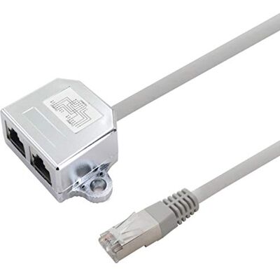 1aTTack.de Cat. 5e Patchkabeladapter Netwerkkabelsplitter Telefoon/Ethernet 0,1 m 1 stuk 1aTTack.de Cat. 5e Patchkabeladapter Netwerkkabelsplitter Telefoon/Ethernet 0,1 m 1 stuk