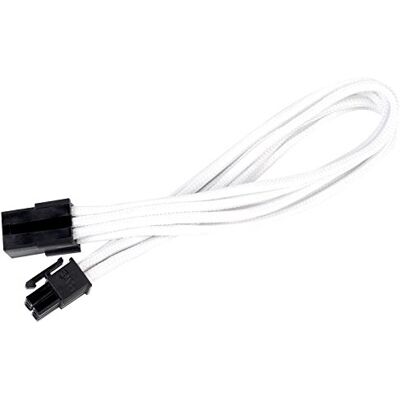 Silverstone SST-PP07-IDE6W voedingsverlengkabel 25cm 6pin naar PCI-E 6pin, wit Silverstone SST-PP07-IDE6W voedingsverlengkabel 25cm 6pin naar PCI-E 6pin, wit