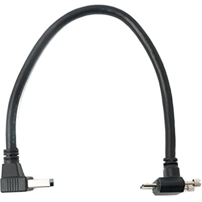 SYSTEM-S USB 3.0 kabel 30 cm Micro B stekker naar A stekker schroef hoek adapter zwart SYSTEM-S USB 3.0 kabel 30 cm Micro B stekker naar A stekker schroef hoek adapter zwart