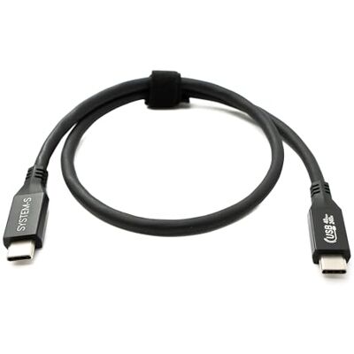 SYSTEM-S USB4 50 cm kabel type C male naar stekker 40 Gbit/s 240 W USB 4.0 kabel adapter SYSTEM-S USB4 50 cm kabel type C male naar stekker 40 Gbit/s 240 W USB 4.0 kabel adapter