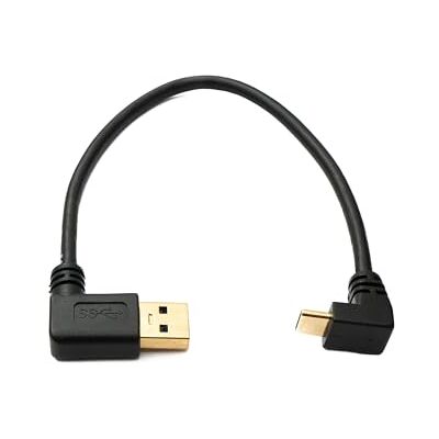 SYSTEM-S USB 3.1 kabel 20 cm type C stekker naar 3.0 A stekker opwaarts links gehoekte adapter 5 Gbit/s 100 W SYSTEM-S USB 3.1 kabel 20 cm type C stekker naar 3.0 A stekker opwaarts links gehoekte adapter 5 Gbit/s 100 W