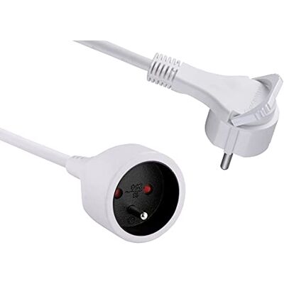 Electraline 101461 verlengkabel, elektrisch, 3 m, extra platte stekker, 16 A, doorsnede 3G1,5 mm² Electraline 101461 verlengkabel, elektrisch, 3 m, extra platte stekker, 16 A, doorsnede 3G1,5 mm²