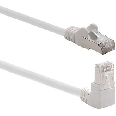 1aTTack.de 15m CAT6 LAN-netwerkkabel RJ45 90° hoek, 1 stuk wit Eén RJ45-stekker 90° haaks, één RJ45-stekker recht, S-FTP PIMF, Cat 6 patchkabel, LAN, router, switch, modem 1aTTack.de 15m CAT6 LAN-netwerkkabel RJ45 90° hoek, 1 stuk wit Eén RJ45-stekker 90° haaks, één RJ45-stekker recht, S-FTP PIMF, Cat 6 patchkabel, LAN, router, switch, modem