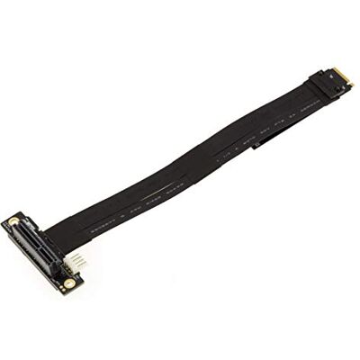 KALEA-INFORMATIQUE Adapter riser uitbreiding voor M2 PCIe NVMe M Key slot naar PCIe x4 Female. Lengte 20 cm KALEA-INFORMATIQUE Adapter riser uitbreiding voor M2 PCIe NVMe M Key slot naar PCIe x4 Female. Lengte 20 cm