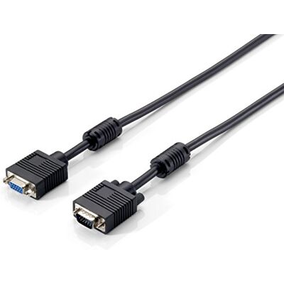 Equip 5 m VGA M/F VGA-kabel (5 m, VGA (D-Sub), VGA (D-Sub), VGA (D-Sub), tas) zwart Equip 5 m VGA M/F VGA-kabel (5 m, VGA (D-Sub), VGA (D-Sub), VGA (D-Sub), tas) zwart