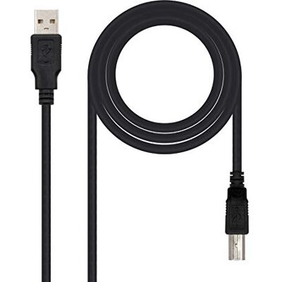 NANOCABLE USB KABEL 2.0 A M/B M 3.0MTS NEGRO NANOCABLE USB KABEL 2.0 A M/B M 3.0MTS NEGRO