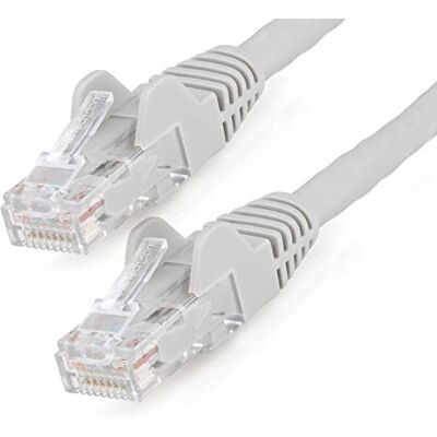 StarTech 15m Cat6 Ethernet netwerkkabel, LSZH, Grijs (N6LPATCH15MGR) Snagless RJ45 connectoren met trekontlasting, 10Gb 250MHz, 100W PoE, 10GbE UTP netwerk StarTech 15m Cat6 Ethernet netwerkkabel, LSZH, Grijs (N6LPATCH15MGR) Snagless RJ45 connectoren met trekontlasting, 10Gb 250MHz, 100W PoE, 10GbE UTP netwerk