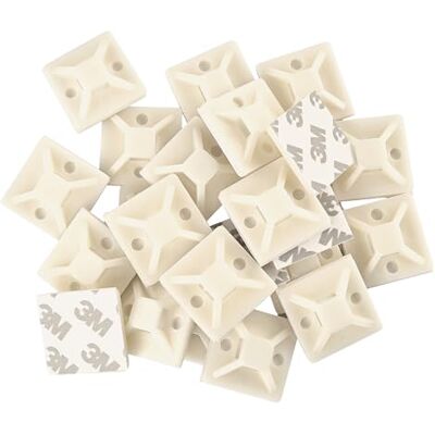EMOS 25 stuks zelfklevende kabelbinderhouders, 3 x 3 cm 3M-houder voor kabelbinders ABS-kunststof, hoge sterkte, koude- en hittebestendig -40 °C 80 °C voor gebruik binnenshuis wit EMOS 25 stuks zelfklevende kabelbinderhouders, 3 x 3 cm 3M-houder voor kabelbinders ABS-kunststof, hoge sterkte, koude- en hittebestendig -40 °C 80 °C voor gebruik binnenshuis wit