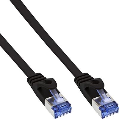 InLine 71855S patchkabel plat, U/FTP, Cat.6A, zwart, 0,5m InLine 71855S patchkabel plat, U/FTP, Cat.6A, zwart, 0,5m