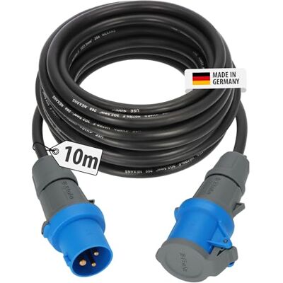 Brennenstuhl CEE 230V camping verlengkabel 10m (H07RN-F 3G2,5 kabel in de kleur zwart, camping stroomkabel voor permanent buitengebruik IP44, Made in Germany) Brennenstuhl CEE 230V camping verlengkabel 10m (H07RN-F 3G2,5 kabel in de kleur zwart, camping stroomkabel voor permanent buitengebruik IP44, Made in Germany)